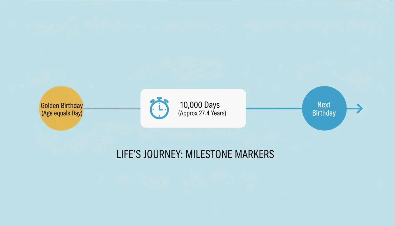 A minimalist timeline of unique life milestones