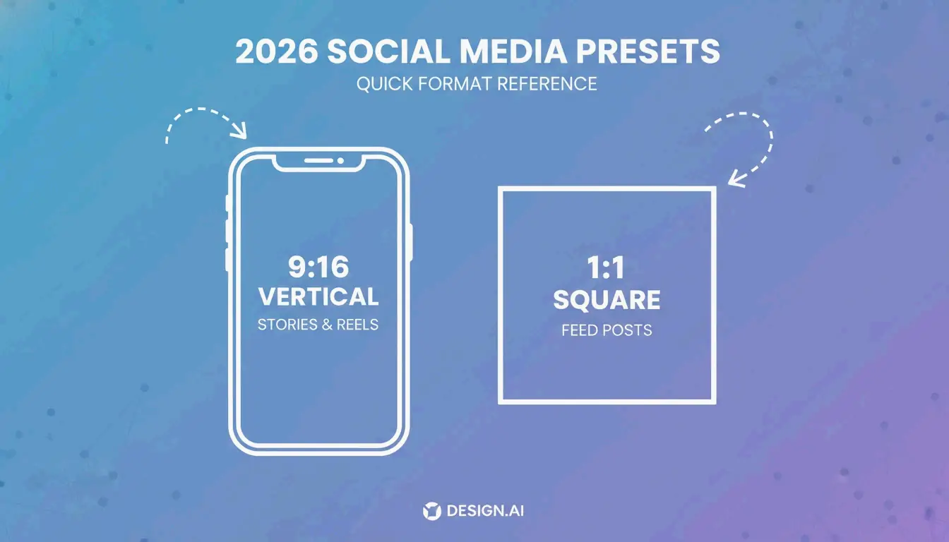 Minimalist visualization of common social media aspect ratios