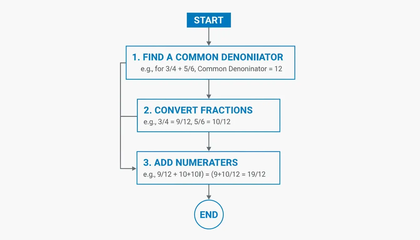 极简三步法：异分母分数加法流程