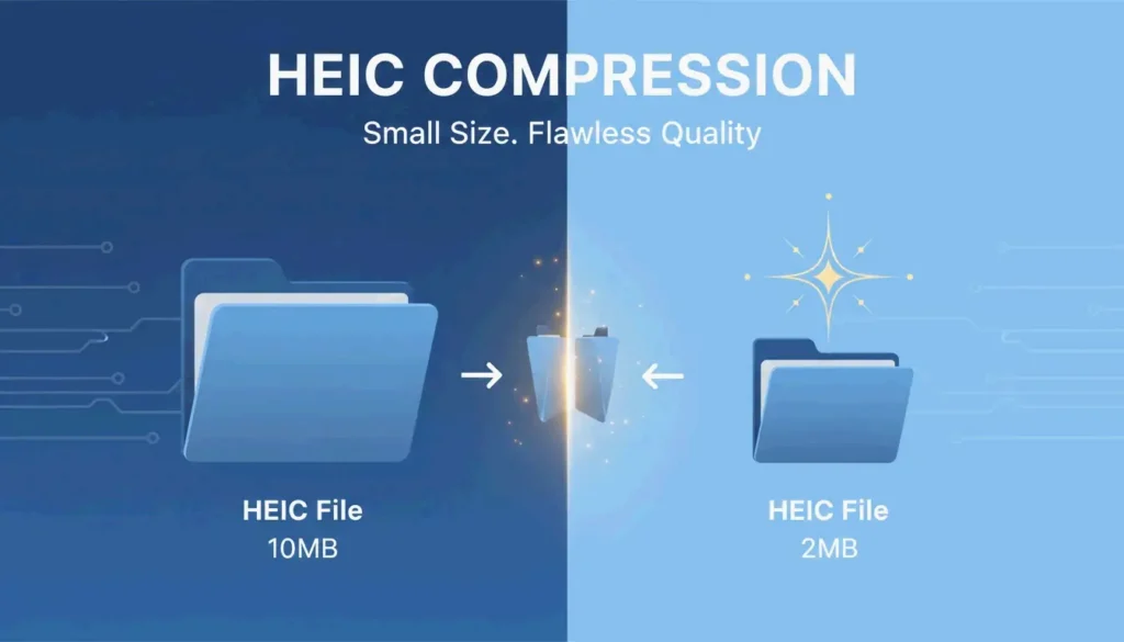 A high-quality visual representing image compression and clarity