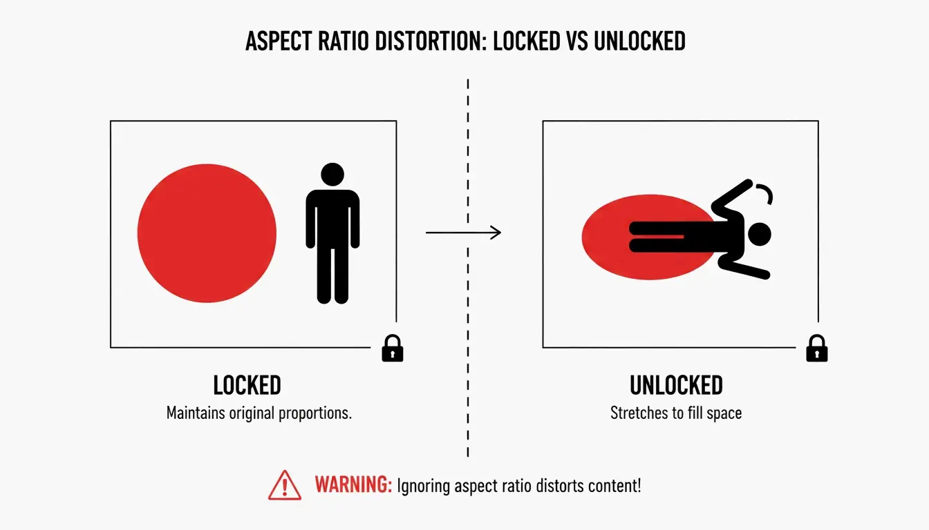 Comparison of Locked vs. Unlocked Aspect Ratio