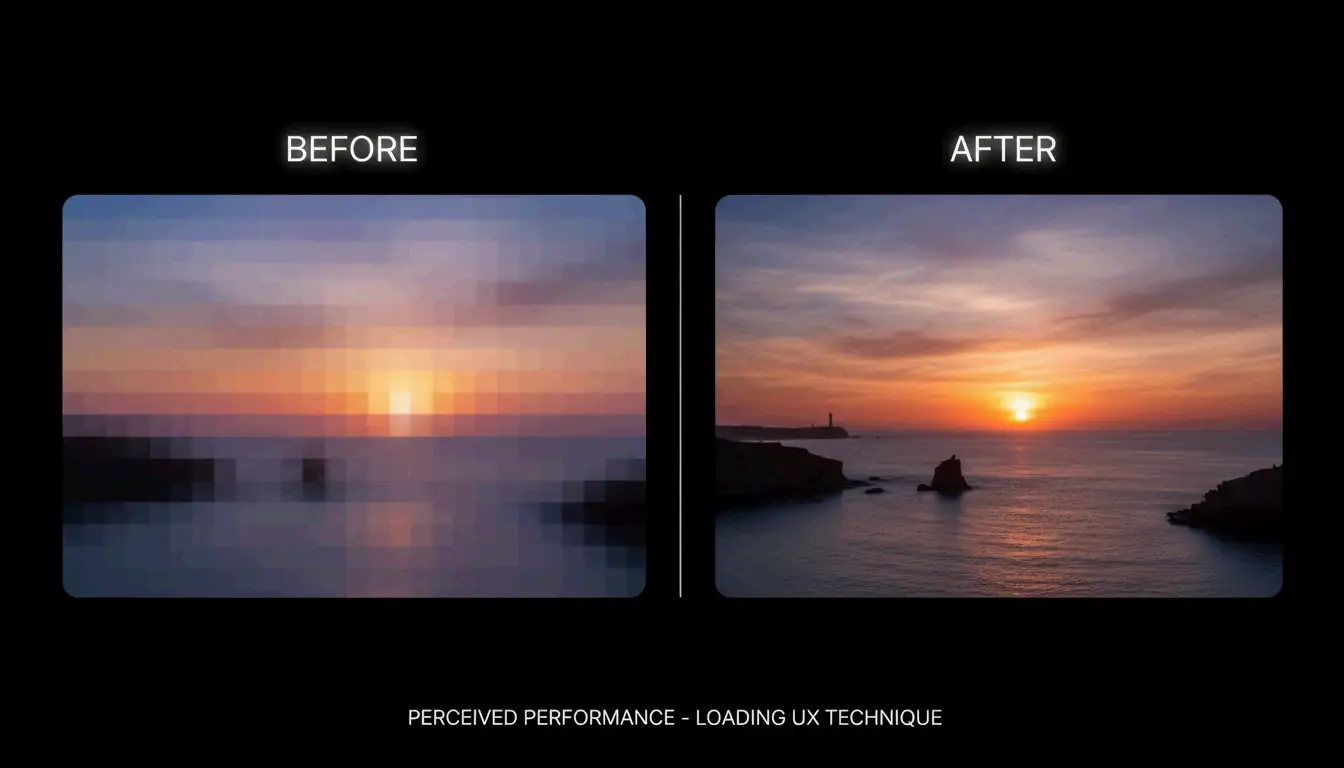 Comparison of 'blur-up' vs standard loading
