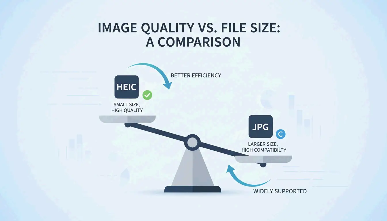HEIC vs JPG: Quality & File Size Balance