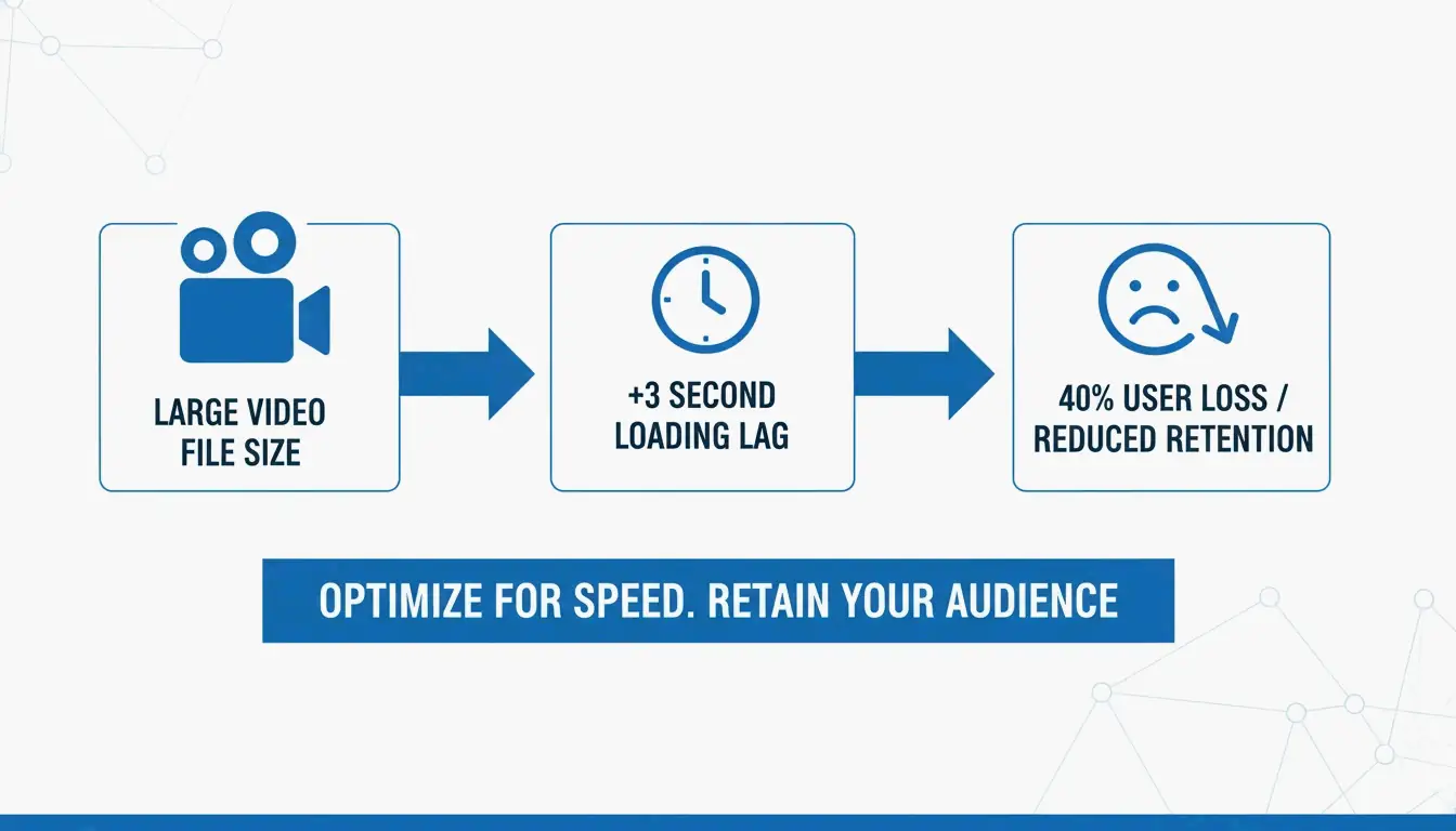 A simple comparison showing the impact of video size on page load speed/SEO.
