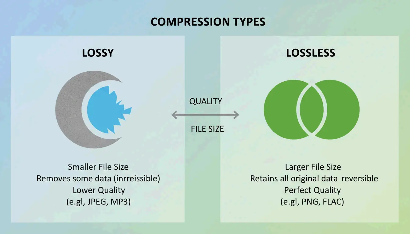 A simple comparison of Lossy vs. Lossless compression